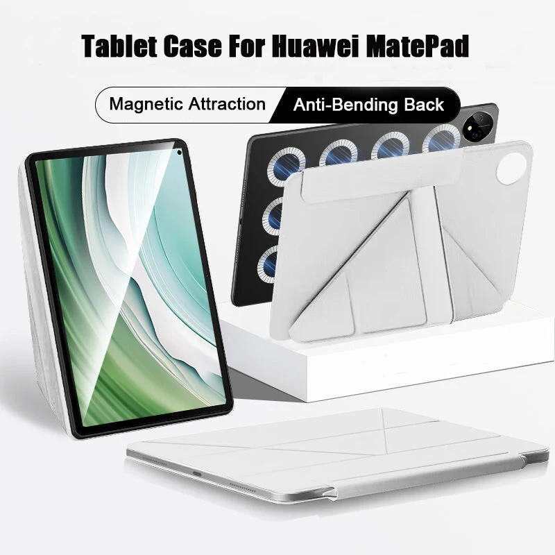 Versatile Multi-Fold Magnetic Tablet Case with Clasp – Smart Protective Shell
