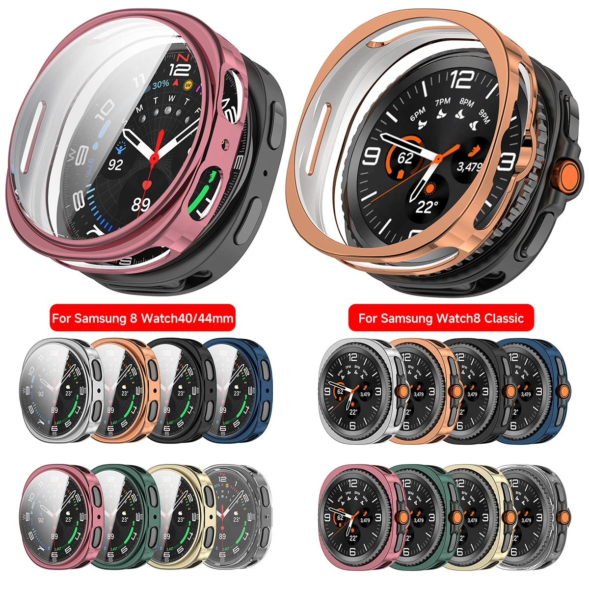 Soft TPU Hollow Out Protective Bumper Shell for Smartwatch - Case Cover Accessories