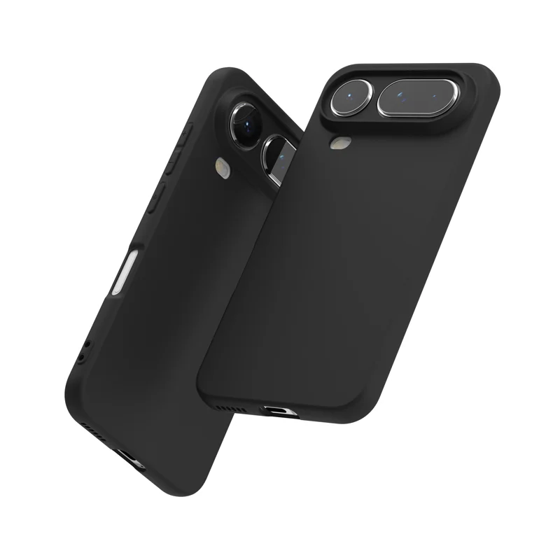 Sleek Black Matte Silicone Protective Case