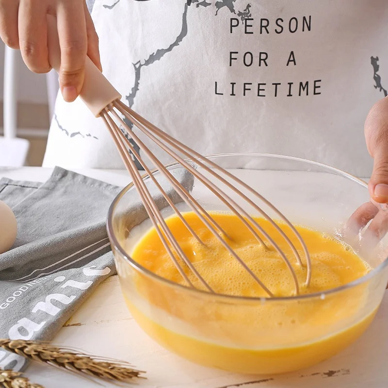 10/12 inches Manual Egg Beater Plastic Silicone Balloon Whisk Cream Mixer Stirring Mixing Whisking Balloon Coil Style Egg Tools