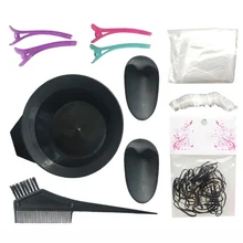 

11 Pcs/set Hair Dyeing Bolw Tool Kit Disposable Gloves Shawl Shower Hat Hairdressing Coloring Set