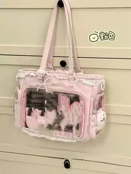 Elegant Ballet Girl Itabag - Chic Crossbody Handbag Gift (Pink - No Decoration)