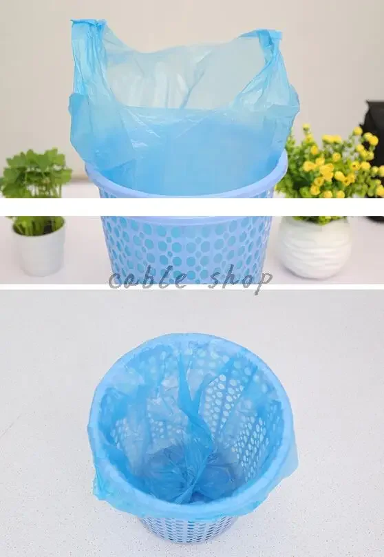 Degradable Thicken Bucket Trash Can Portable Garbage Bags Rubbish Garbage Disposal Kitchen Sink Trash Vest Type 30pcs/roll trash bags,disposable trash bags,garbage bags