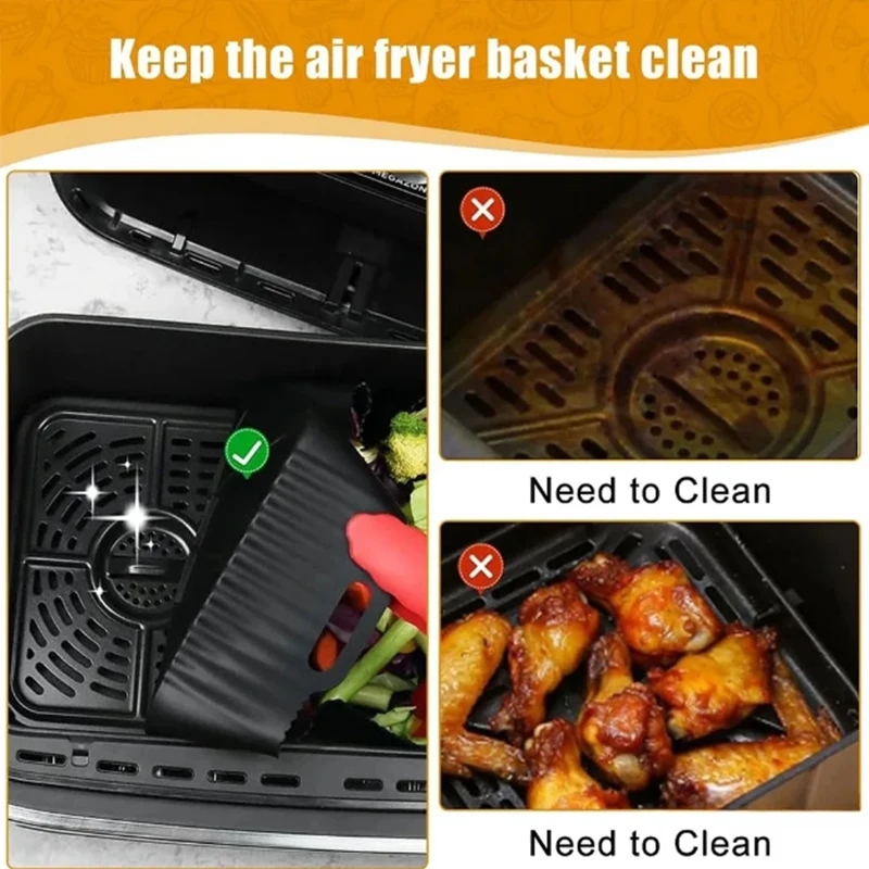 Air Fryer Silicone Baking Tray air fryer accessories air fryer baking tray air fryer silicone tray Suitable For Philips HD9252 HD9200 HD9255 Air Fryer High Temperature Resistant Baking Tools