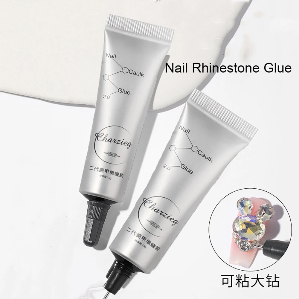 Description Picture 4 of item15g/Box 5 In 1 Rhinestones Glue Gel Transparent Color Nail Art Sticky Gel For Rhinestone Jewelry Decorations Nail Glue DIY Tools