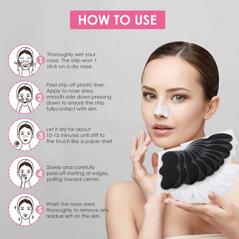 Unisex Blackhead Remove Mask Peel Nasal Strips Deep Shrink Cleansing Pore Nose Black Head Remove Stickers Skin Care Mask Patch 4
