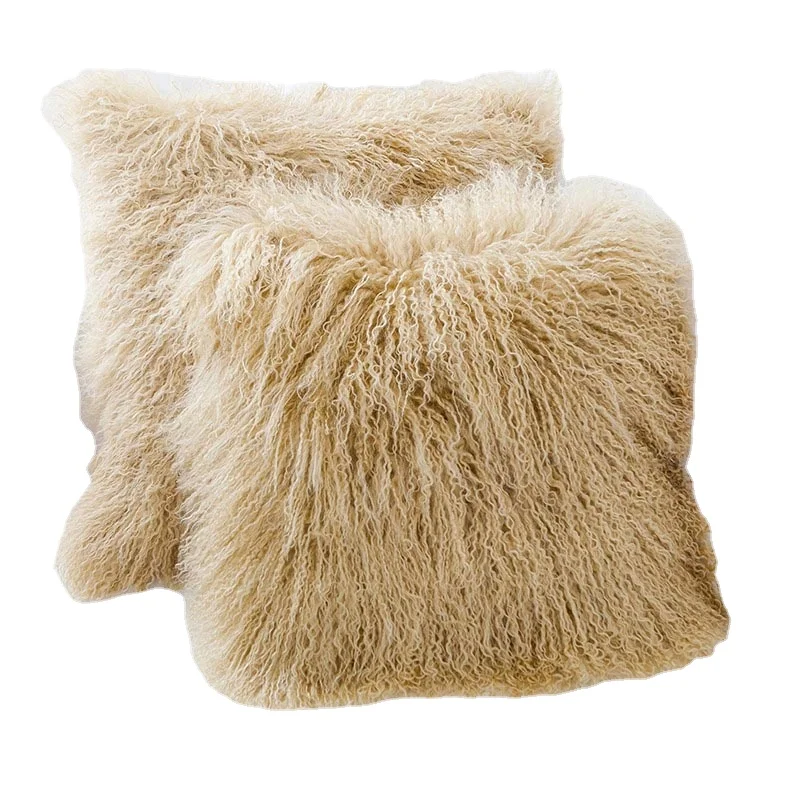 Mongolian Lamb Pillow Cover Cushion Fur Mongolian Lamb Mongolian