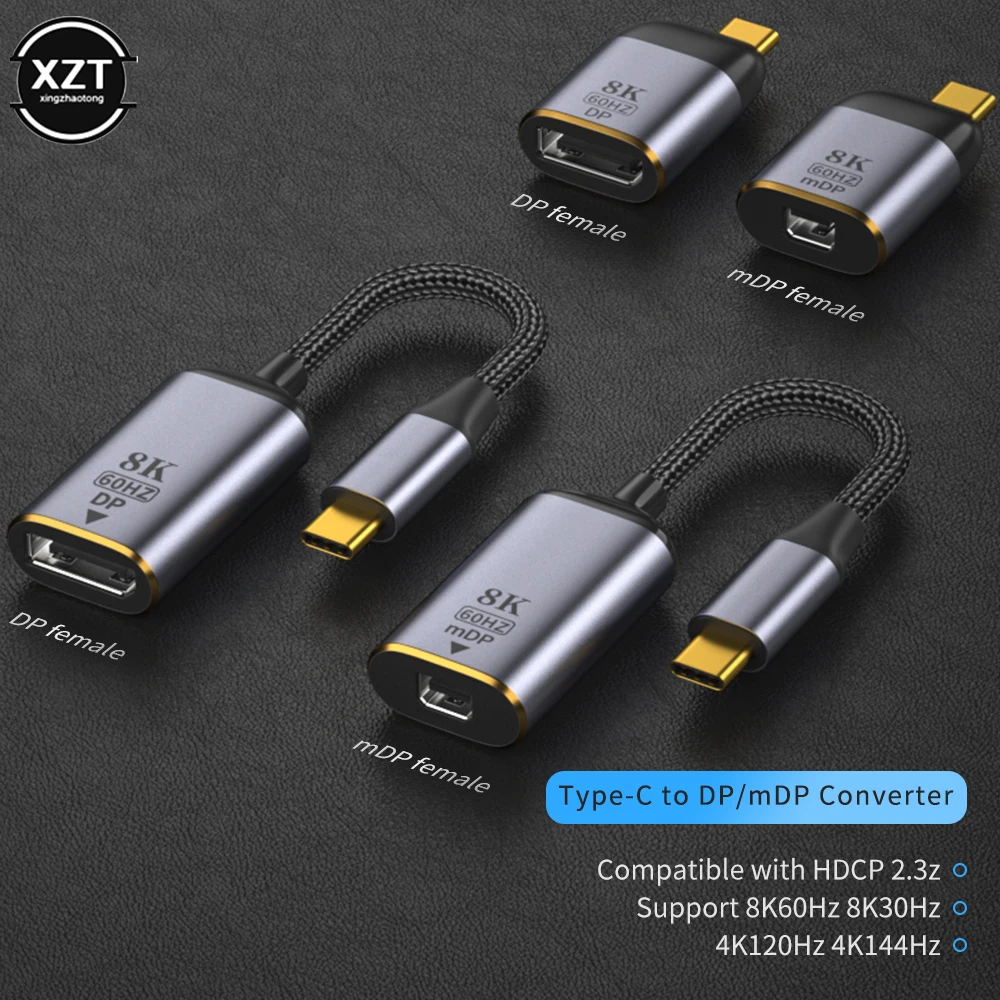 USB Type-C-DP/MiniDP  ̺  8K@60Hz Ʈ ȭ Macbook Pro Ʈ   ũ  ȯ