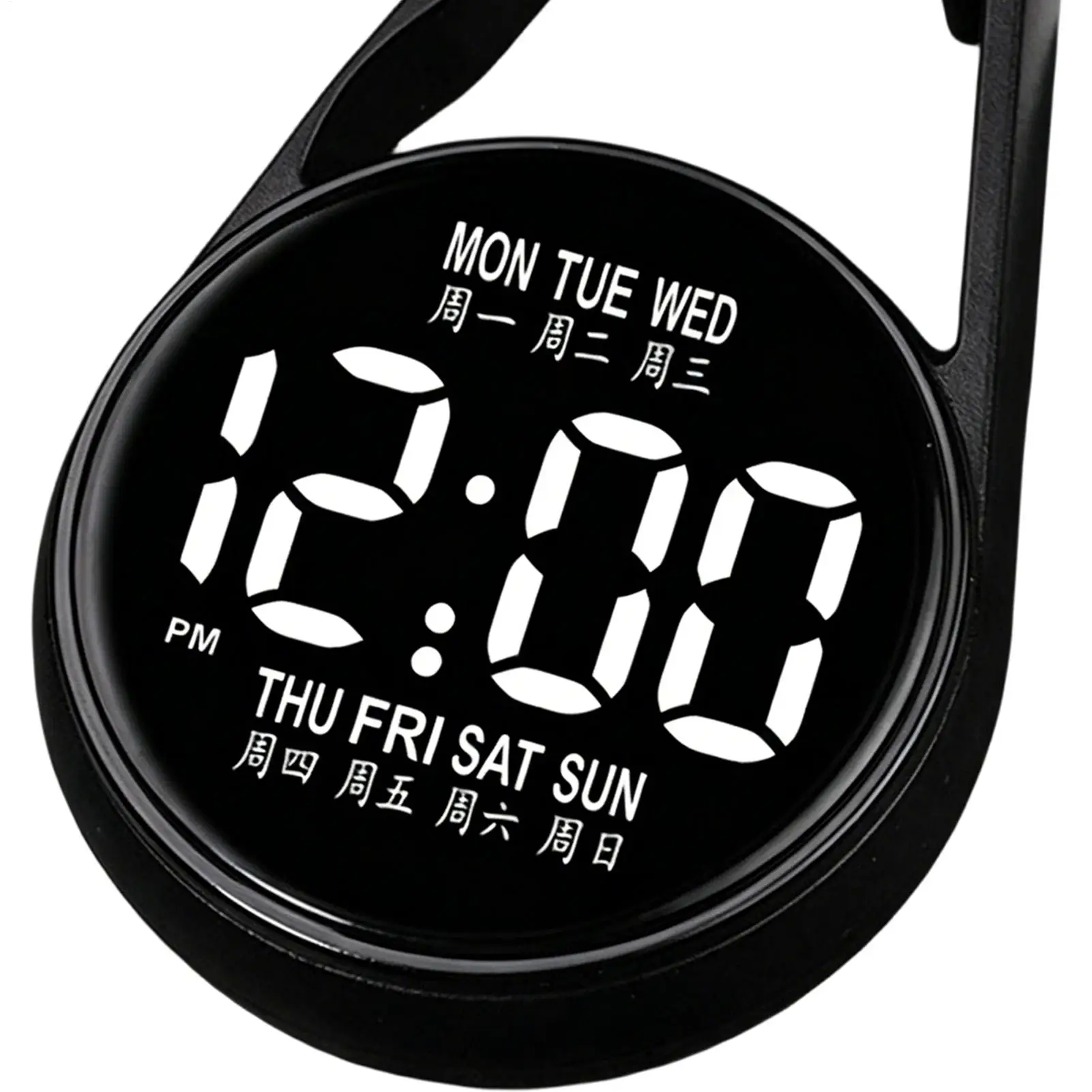 LED 조명이 있는 디지털 포켓 시계 방수 전자 열쇠고리 시계 야광 소형 포켓 시계 여행 통근 시험용