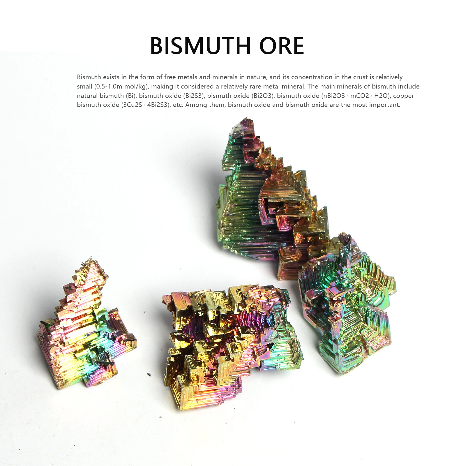 1pc Natural Brilliant Rainbow Bismuth Tower - Powerful Reiki Healing Stone Crystal Pyramid And Meditation Tool For Spiritual Gro