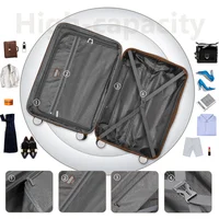 Ensemble de bagages 6 pièces avec sacs de voyage, valises rigides extensibles en ABS avec roulettes doubles, ensemble de bagages de voyage avec serrure TSA (18/20/24/28 pouces, crème) 3