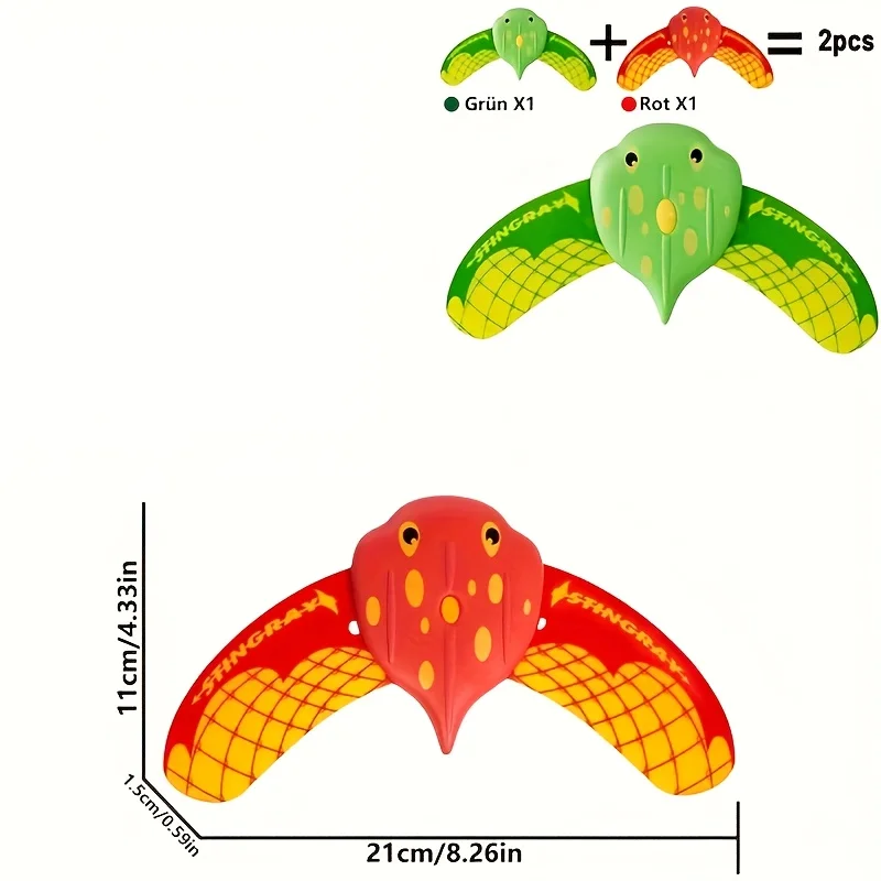 2 PCS/SET Devil Fish Bathing Diving Toys Summer Swimming Pool Beach Hot Springs Playing Toys Water Powered Floating Beach Toys