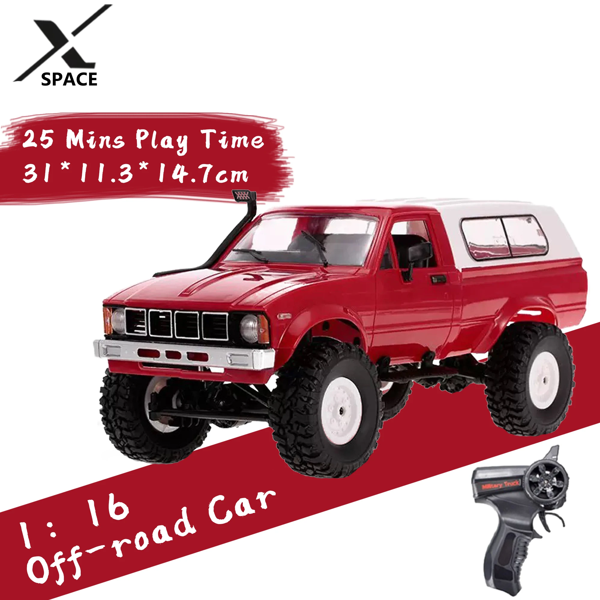 

Full Scale WPL C24 Upgrade C24-1 1:16 RC CAR 4WD Radio Control Off-Road Car RTR KIT Rock Crawler Electric Buggy Moving Machine