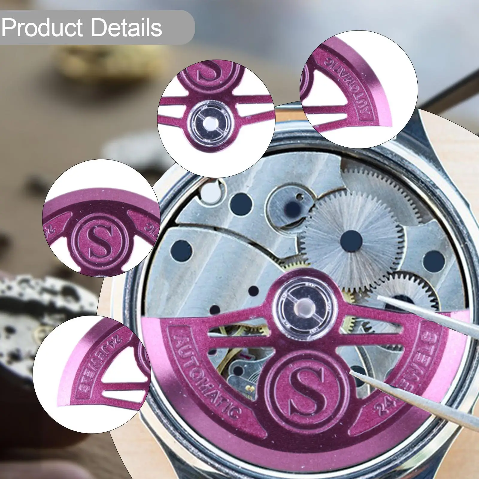 Automatic Hammer Rotor with Box for Watch Movements - Oscillating Weight Spare Parts