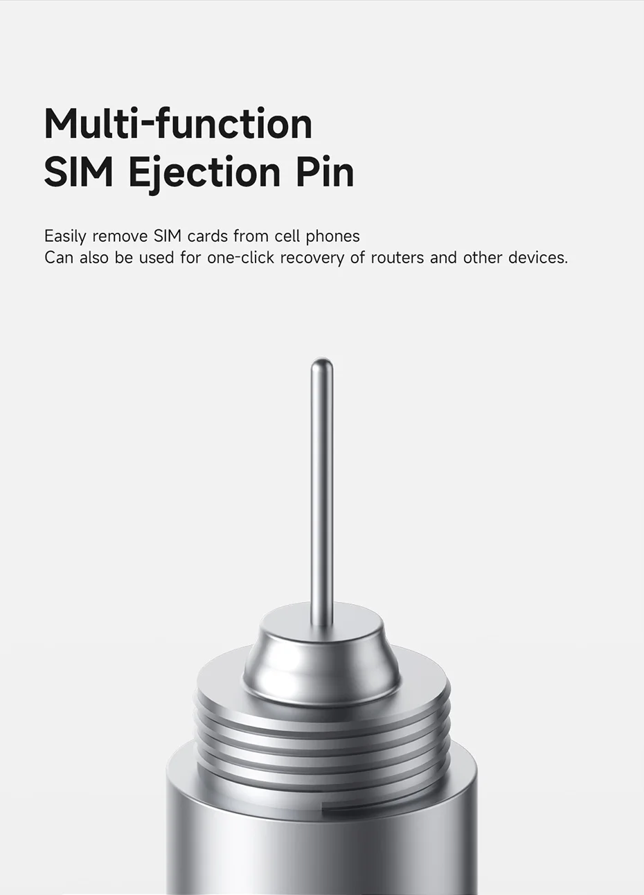 Portable Keychain with Built-in Cleaning Brush & SIM Ejection Pin