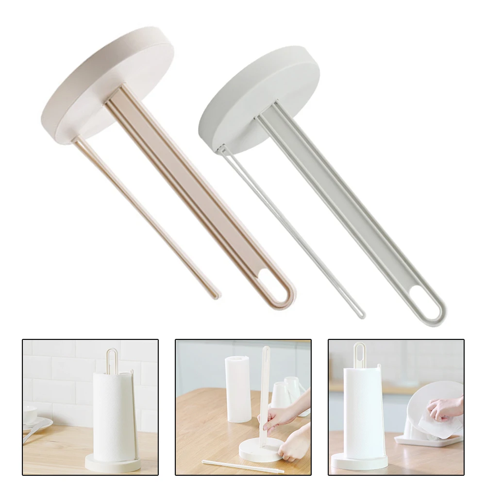 Description Picture 2 of item1pc Kitchen Roll Paper Towel Holder Tissue Stand Napkins Rack Portable Widened Top Suction Cups Home Kitchen Decoration Storage