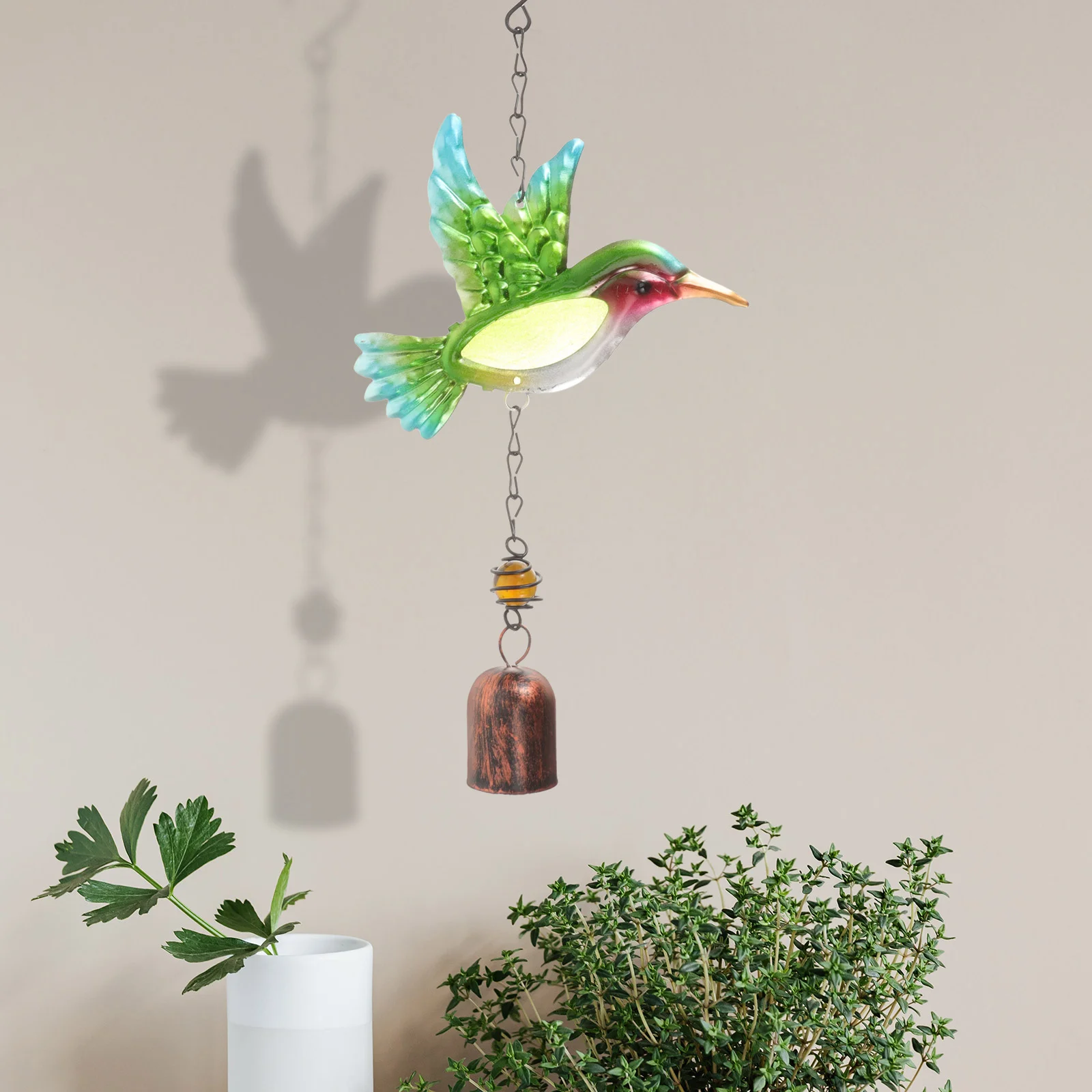 

Английское название: птичьи ветряные колокольчики, винтажные металлические украшения Колибри, радужные искусственные уличные сады