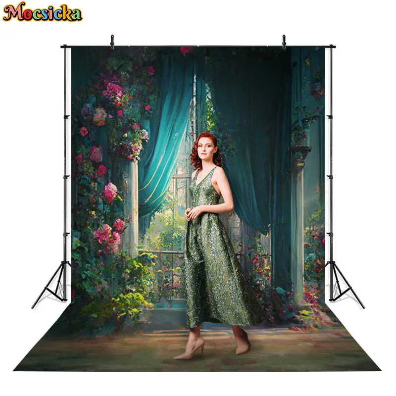 

Mocsicka Princess Abstract Background Photography Castle Flower Texture Photo Studio Kit Backdrop Wallpaper Decoration Photocall