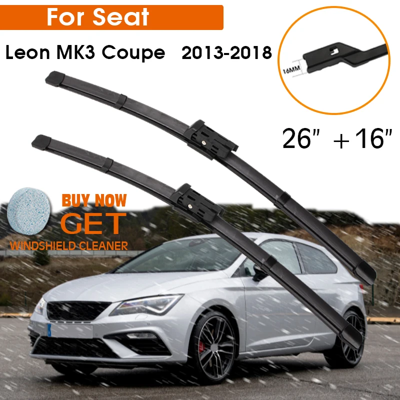 Car Wiper Blade For Seat Leon Mk3 Coupe 20132018 Windshield Rubber Silicon Refill Front Window
