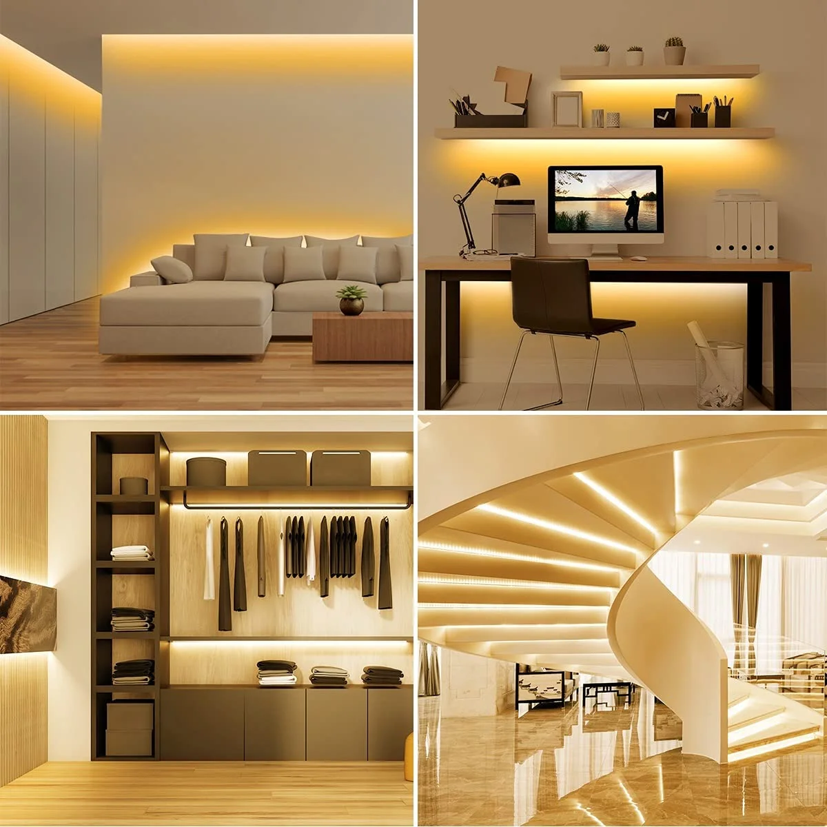 220V LED Bar Lights 72LEDs/m 30/40/50cm For Under Cabinet