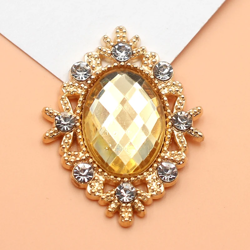 5 stücke 25mm Strass Cabochons Flatback Kristall knöpfe Verzierungen Hochzeit Schmuck Telefon Dekor DIY Kleidungs stück Nähen – Detail 10