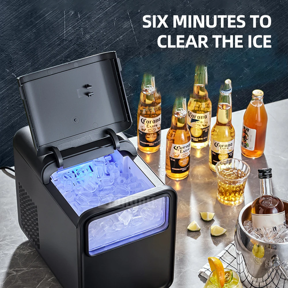 Electric Ice Cube Maker Machine Portable Ice Machine with Self-Cleaning Macchina Per Il Ghiaccio