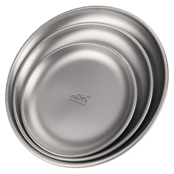 Titanium Purification Plate Portable Travel Tableware Lightweight Backcountry Dinnerware Rust Proof Outdoor Fruit Salad Plate