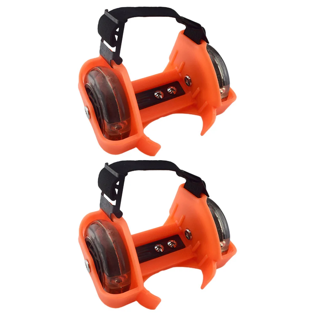

PVC Three-color Shoes Adjustable Roller Skating Children's (orange) Playing Supply Glowing Skates