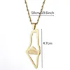 Stainless Steel Israel Palestine Map Pendant Necklace Country Geography Chain for Women Jewelry Gift 4