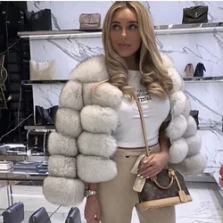 Overcoat Fur & Faux Fur Women Fur Coat 2024 New Winter Fashion Faux Fox Fur Faux Fur Coat Women Long Sleeve Women Fur Coat Y167
