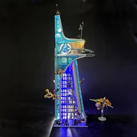 BYB LED Light Kit For 76269 Avengers Tower Building Blocks Decorative Lamp Remote Control Not Include  Building 4