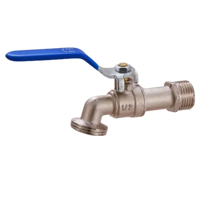 Garden Bibcocks Industrial and Home Irrigation Zinc Alloy Garden Bibcocks with Dual Nipple and Outdoor Balcony Faucet