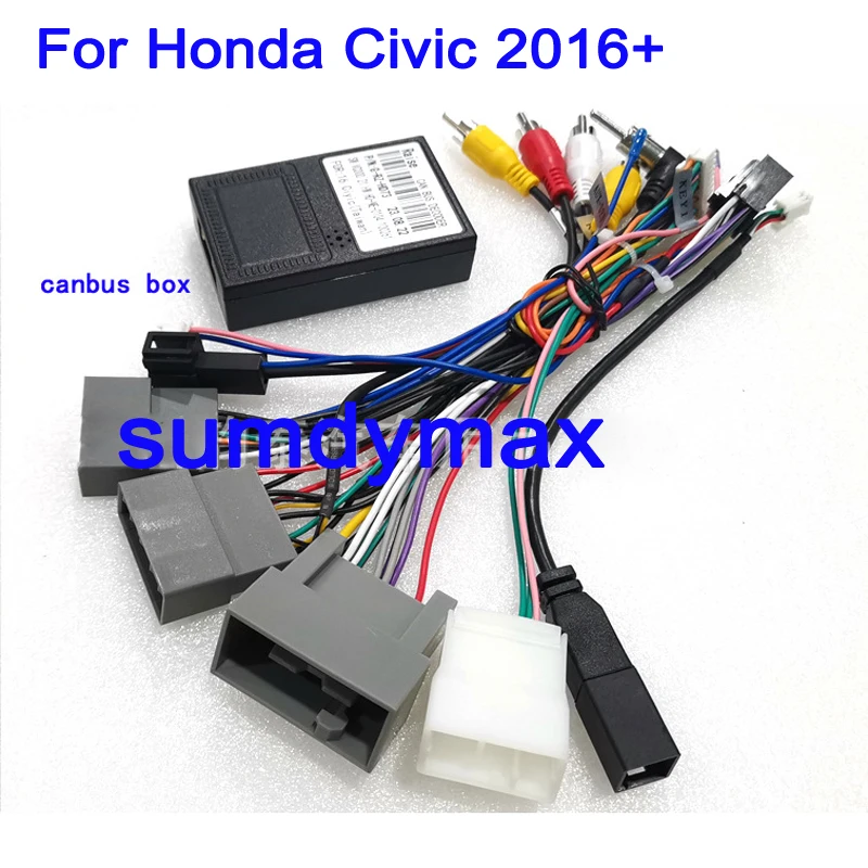 

Car Audio 16pin Wiring Harness Canbus Box For Honda CRV Civic 2012-2016 Accessories Wire Wiring Adapter Connecter Plug Cable
