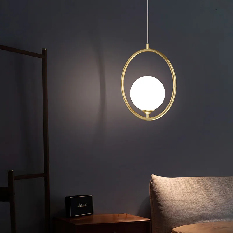 

YUNYI Nordic Postmodern Restaurant Bar Ring Lamp Clothing Store Bedroom Bedside Simple Lamps