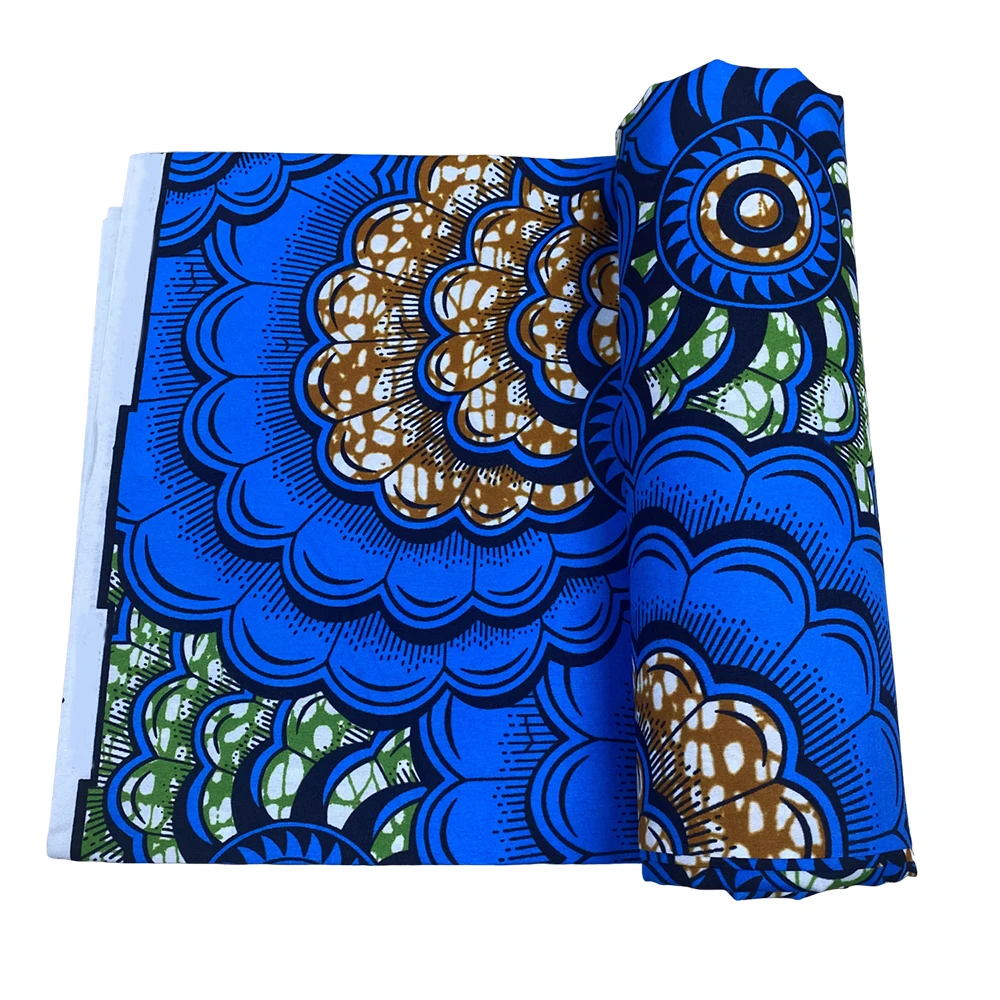 Africa Ankara Batik Wax Fabric Fashion Prints Sewing Handmake DIY Polyester 6Yards
