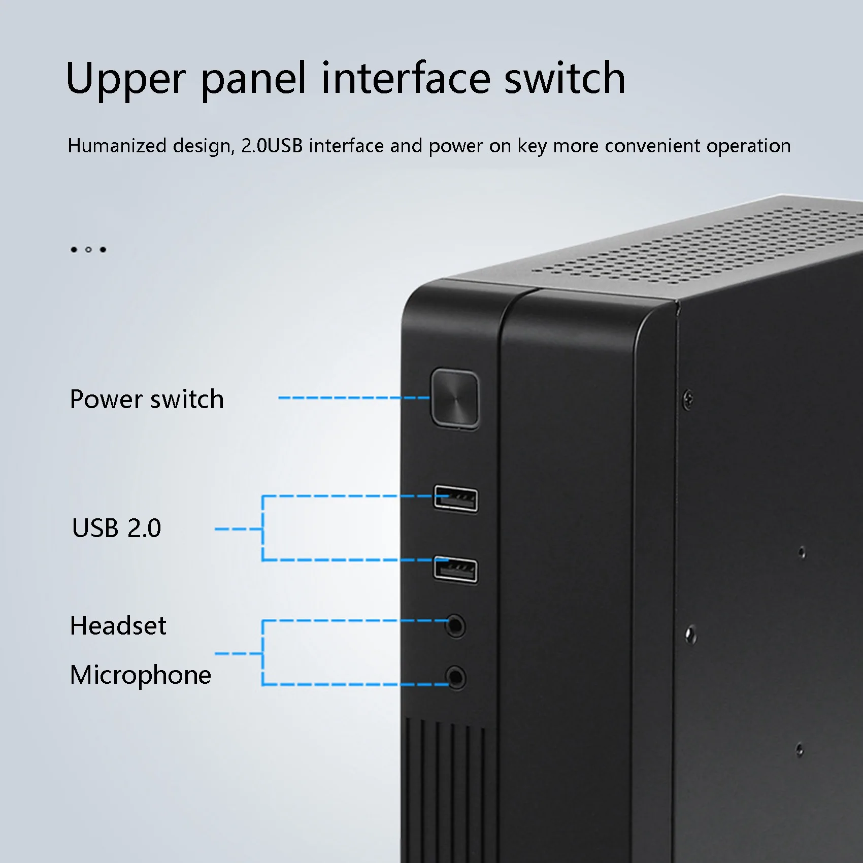 A10I MX02 미니 ITX 컴퓨터 케이스 HTPC 호스트 섀시 USB2.0 ITX 인클로저 사무용 산업용 제어 섀시