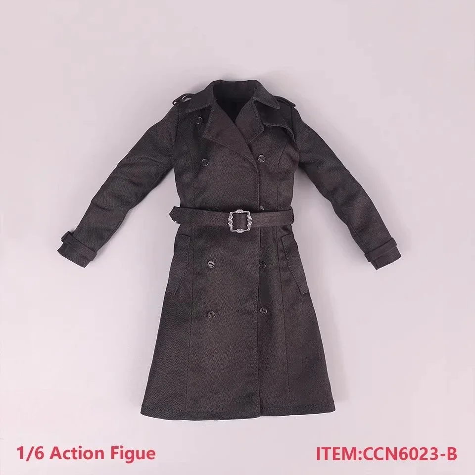 1/6 weibliche lange Windjacke Mantel Puppe Kleidung Modell für 12" Soldat Action-Figuren Tbl S07 S16 kleine Brust Körper – Detail 7