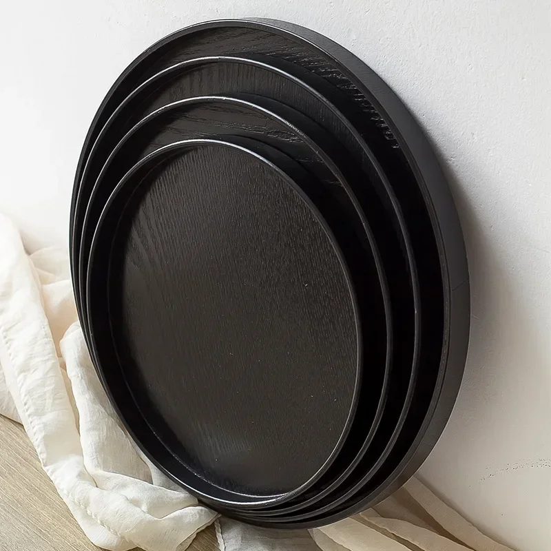 Wooden Tea Tray Round Rectangular Chinese Tea Serving