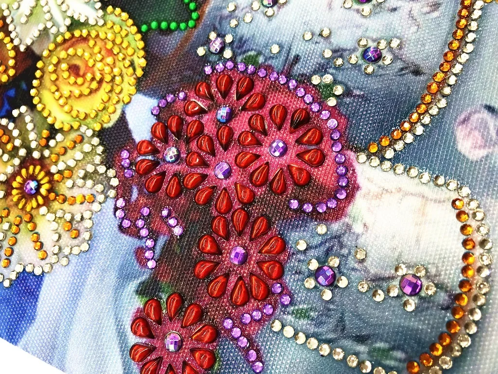 Colorful Flower Special Shaped 5D DIY Diamond Painting Embroidery Rhinestone Partial Drill Cross Stitch Kits Crystal Home Decor diamond painting