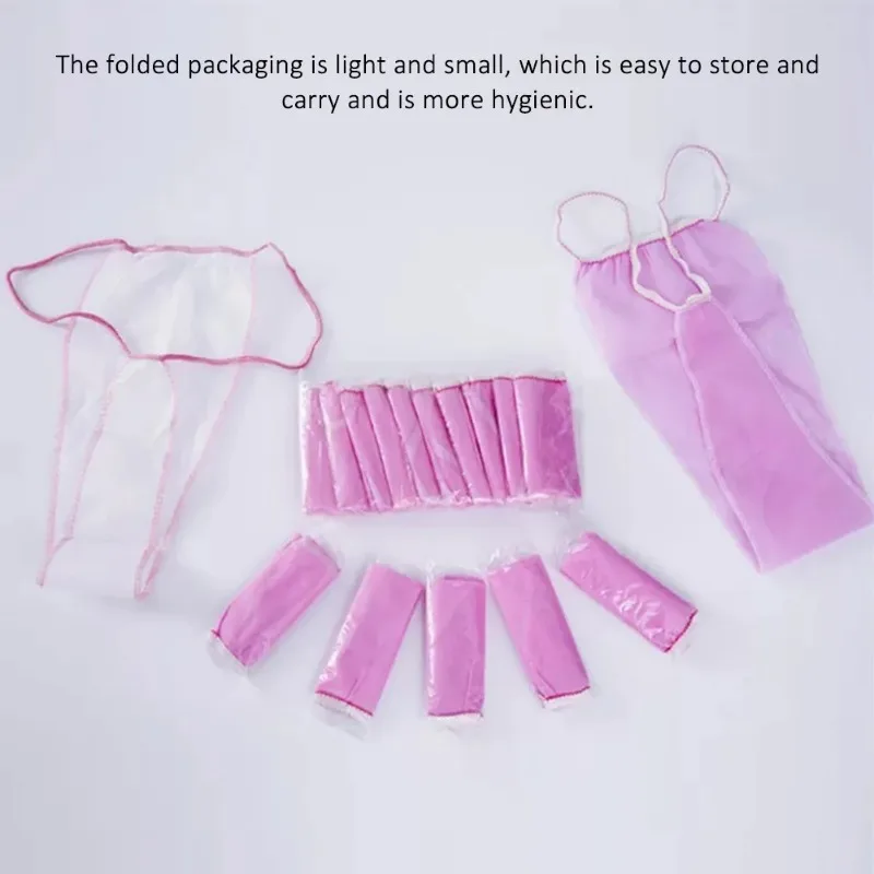 100pcs Soft Non Woven Fabrics For Women Spa Portable Disposable Panties T Thong Breathable With Elastic Waistband Underwear 6