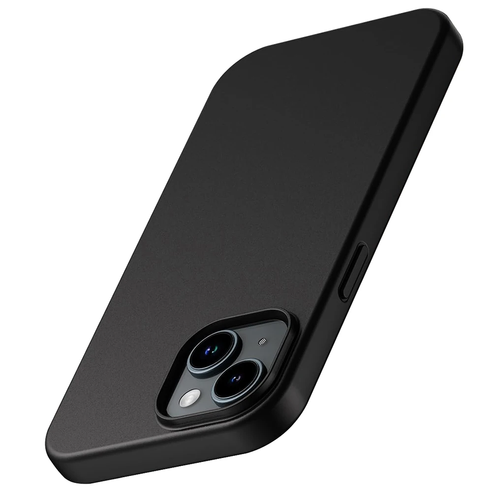 Solid Black Ultra Thin Matte Silicone Soft TPU Phone Case Cover
