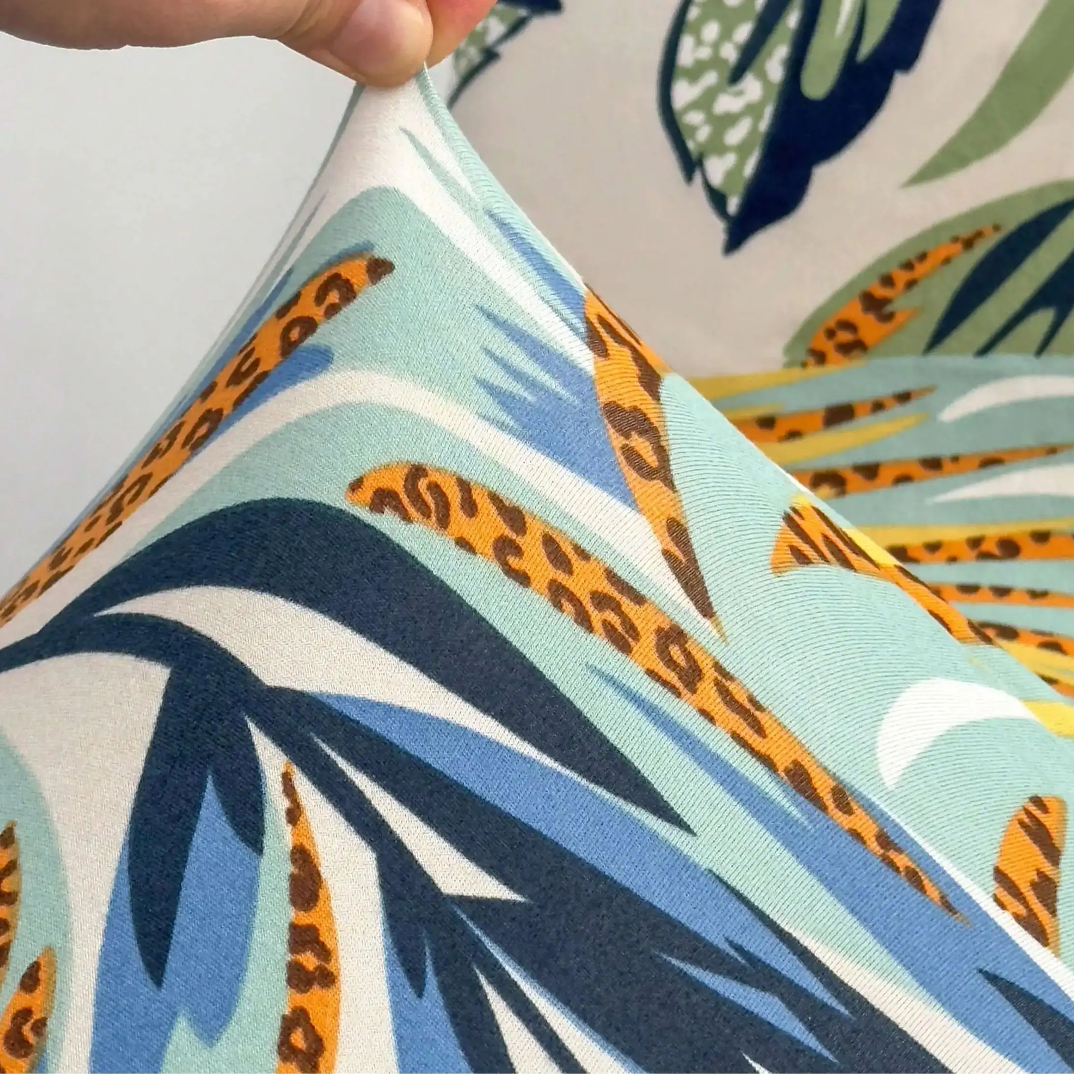 Outdoor Tropical Print Sofa Cushion Covers - Non-Slip Furniture Protectors, Replacement for Individual Seat Cushions 6