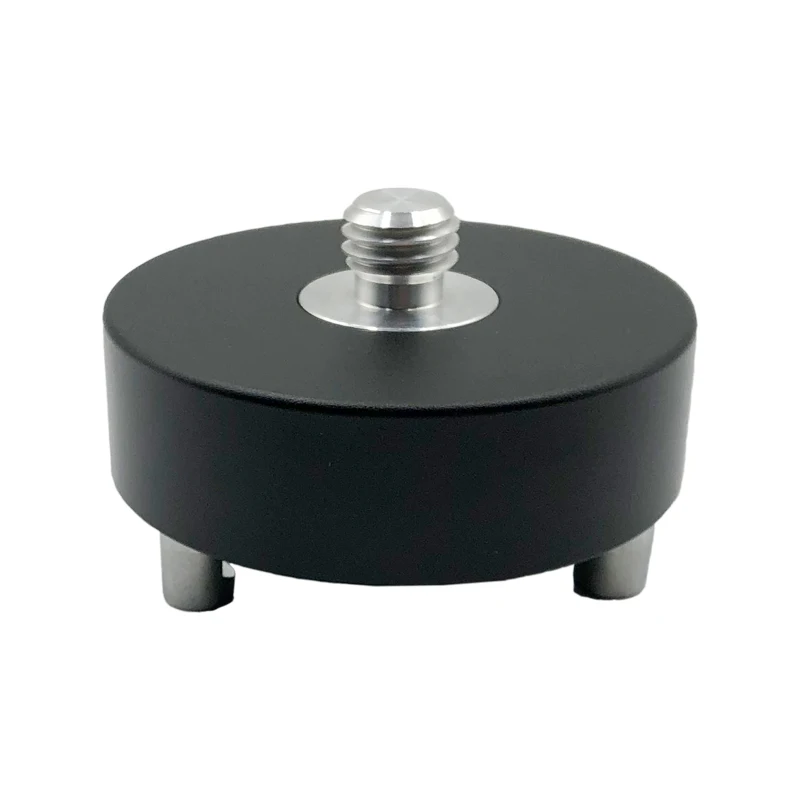 Black Fixed Type Three-Jaw Tribrach Adapter With 5/8"x11 Mount Rotate Screw For GPS Prisms Surveying Adaptor