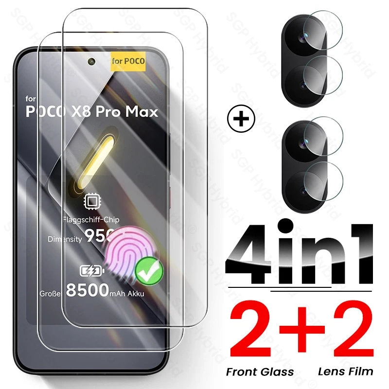 Multi-Function Protective Glass with Case & Camera Screen Protector