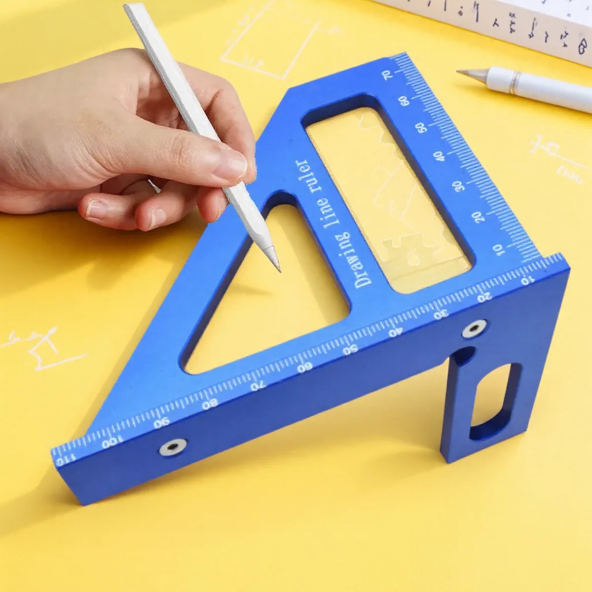 Multifunctional Triangle Ruler 45/90 Degree Measuring Tool for Architects
