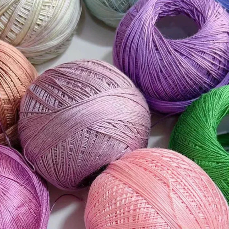 Silk lace yarn 1PC Premium Mercerized Soft Durable Vibrant Colors For DIY Knit Crochet Summer