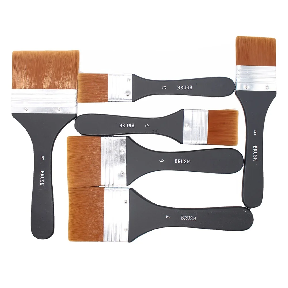 Nylon Hair Paint Brushes Set 6