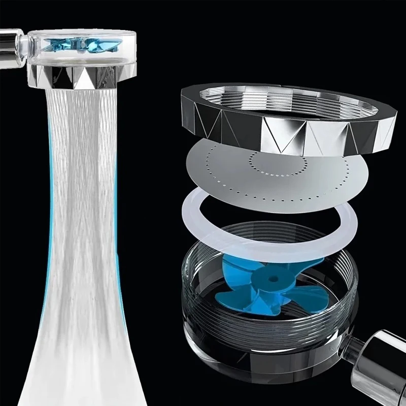 High Pressure Shower Head with Filter Water Saving 360 Degrees Rotated Rainfall Showerhead Hydro Shower Jet Bathroom Accessories shower head