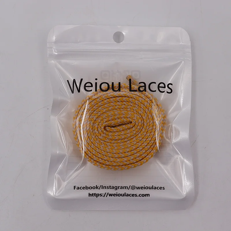 Weiou Lacet Clothing 18MM Machine Weaving Tape Solid Fatlace With Light Apricot Color Mixed Cordon 0.7