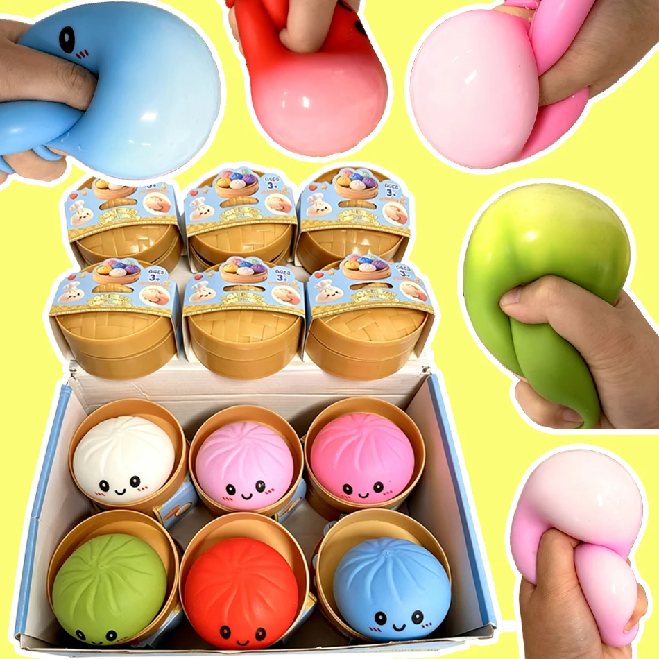 Vibrant Dumpling Squishy Toy for Stress and Anxiety Relief